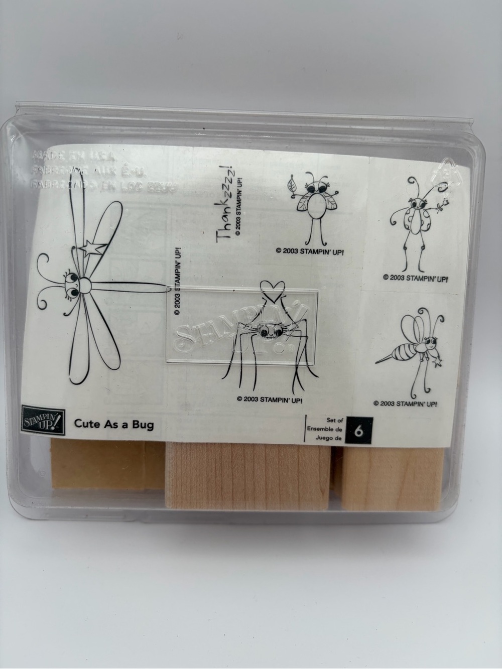 Stampin' Up! Cute As a Bug Rubber Stamp Set - NIB - New in Box